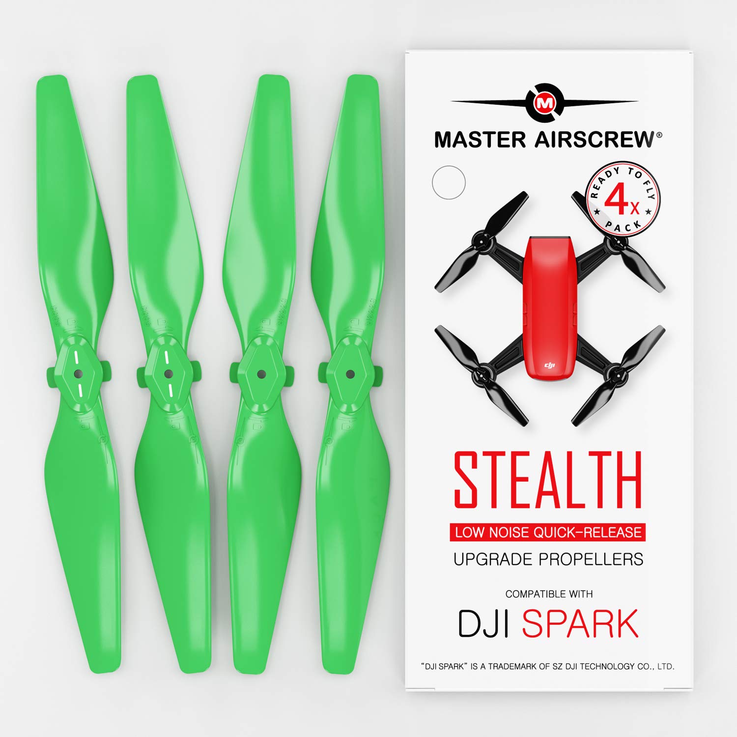 Master Airscrew Stealth Propellers for DJI Spark - Green, 4 pcs