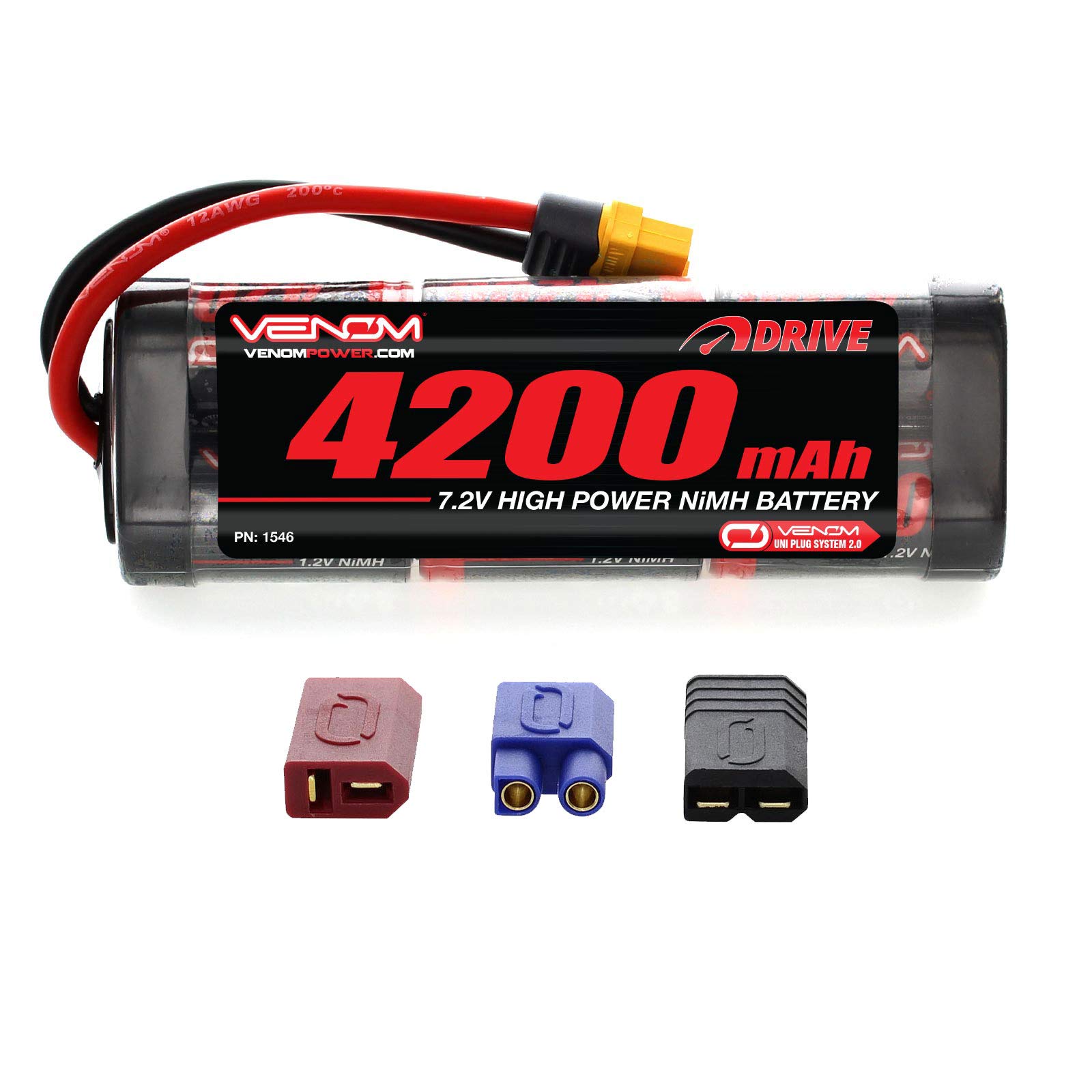 Venom 7.2V 4200mAh 6Cell NiMH Battery with Universal Plug (EC3/Deans