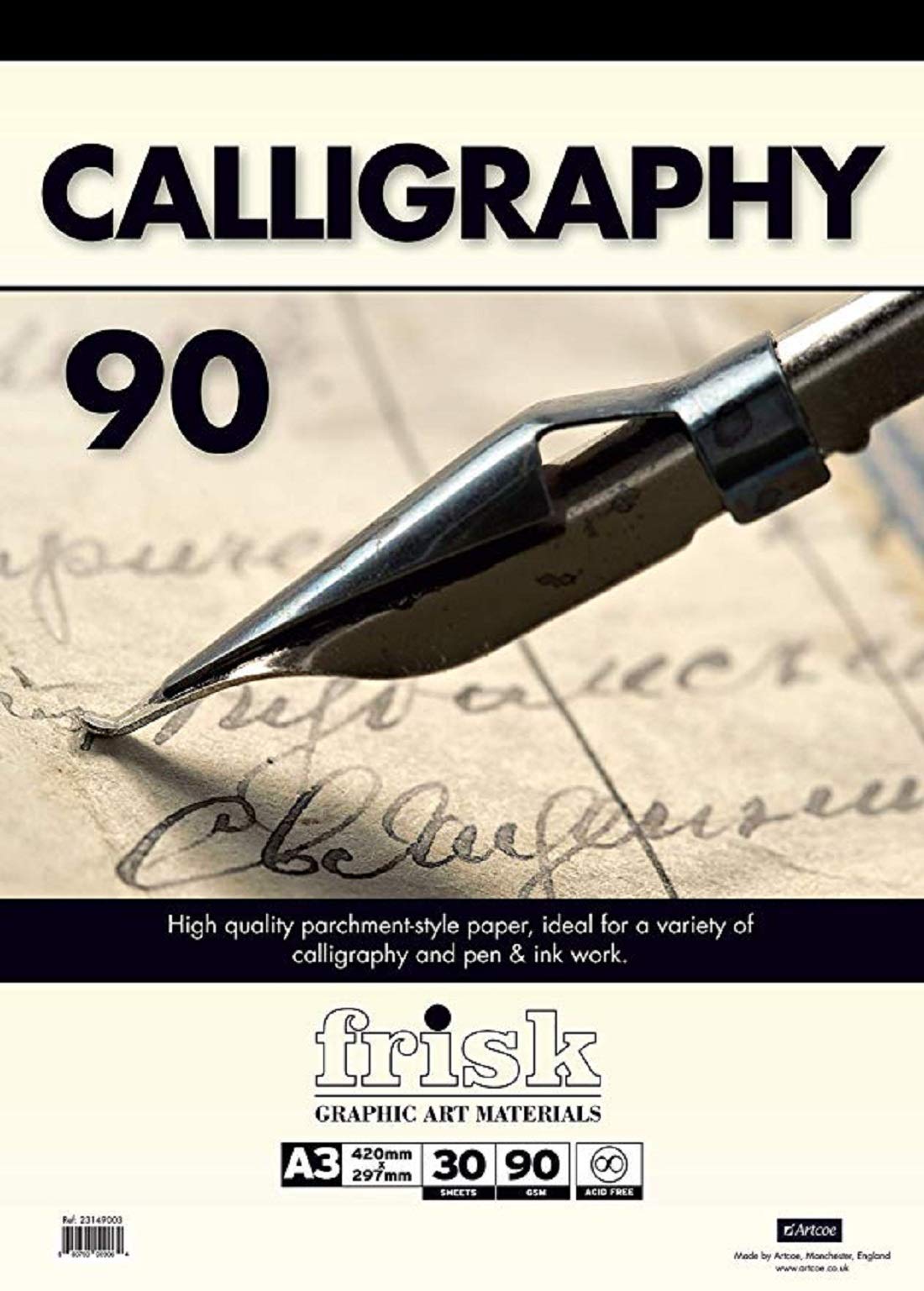 Frisk 23149003 Calligraphy Paper Pad A3, Parchment