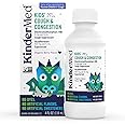 KinderMed Kids' Daytime Cough & Congestion Medicine, for Ages 4-11 Years, No Dyes, No Artificial Flavors, No Artificial Sweeteners, Vegan, Non-GMO, Gluten Free, Organic Berry Flavor (4 Fl Oz)