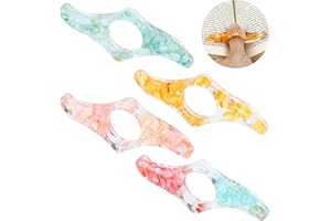 Koqye Book Page Holder, 4 Pack Stylish Book Holder Set Reading Accessories for Book Lovers, Resin Thumb Book Page Holders for