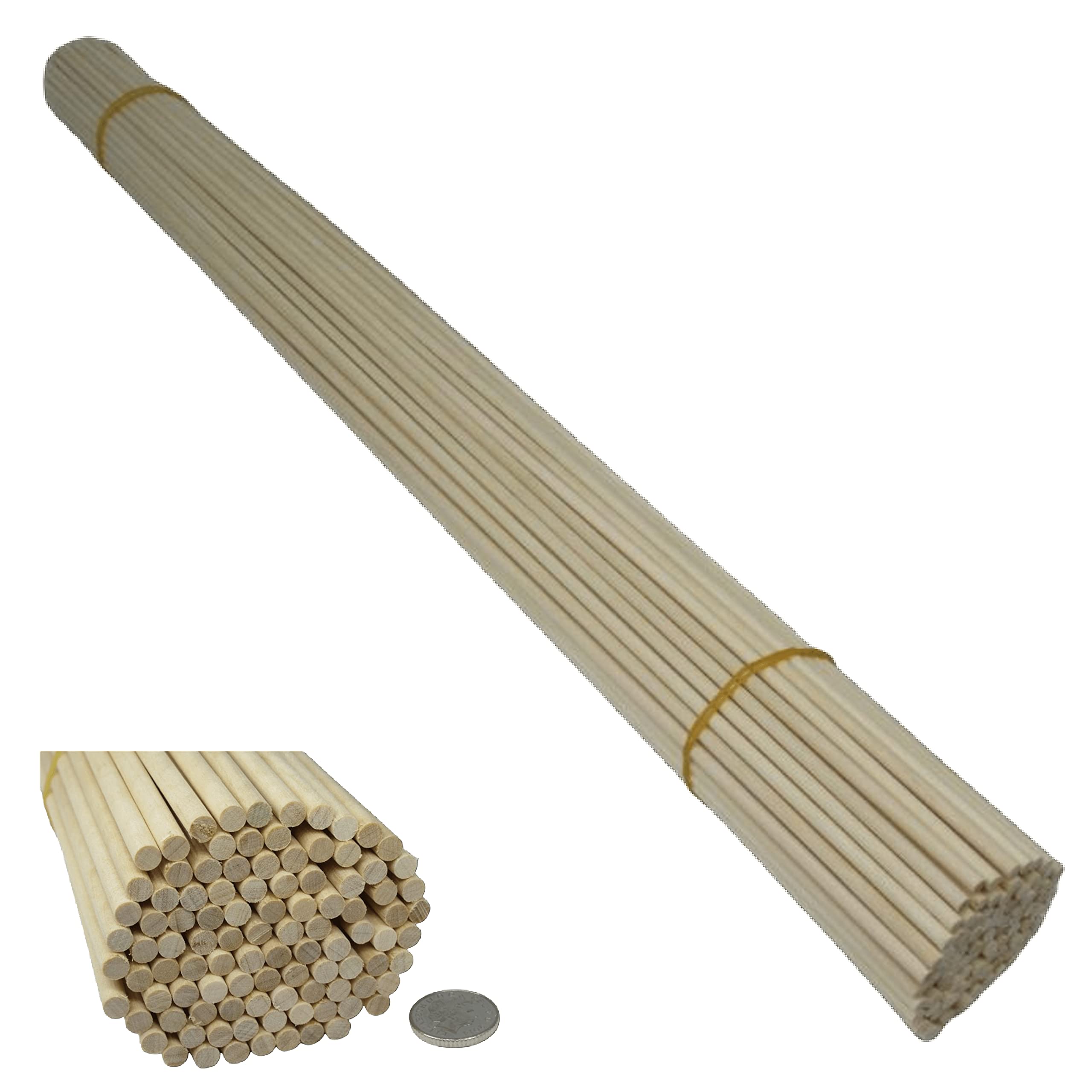 Trustleaf 60cm x 5mm Birch Hardwood Wooden Dowels/Craft Sticks (100 Pack)