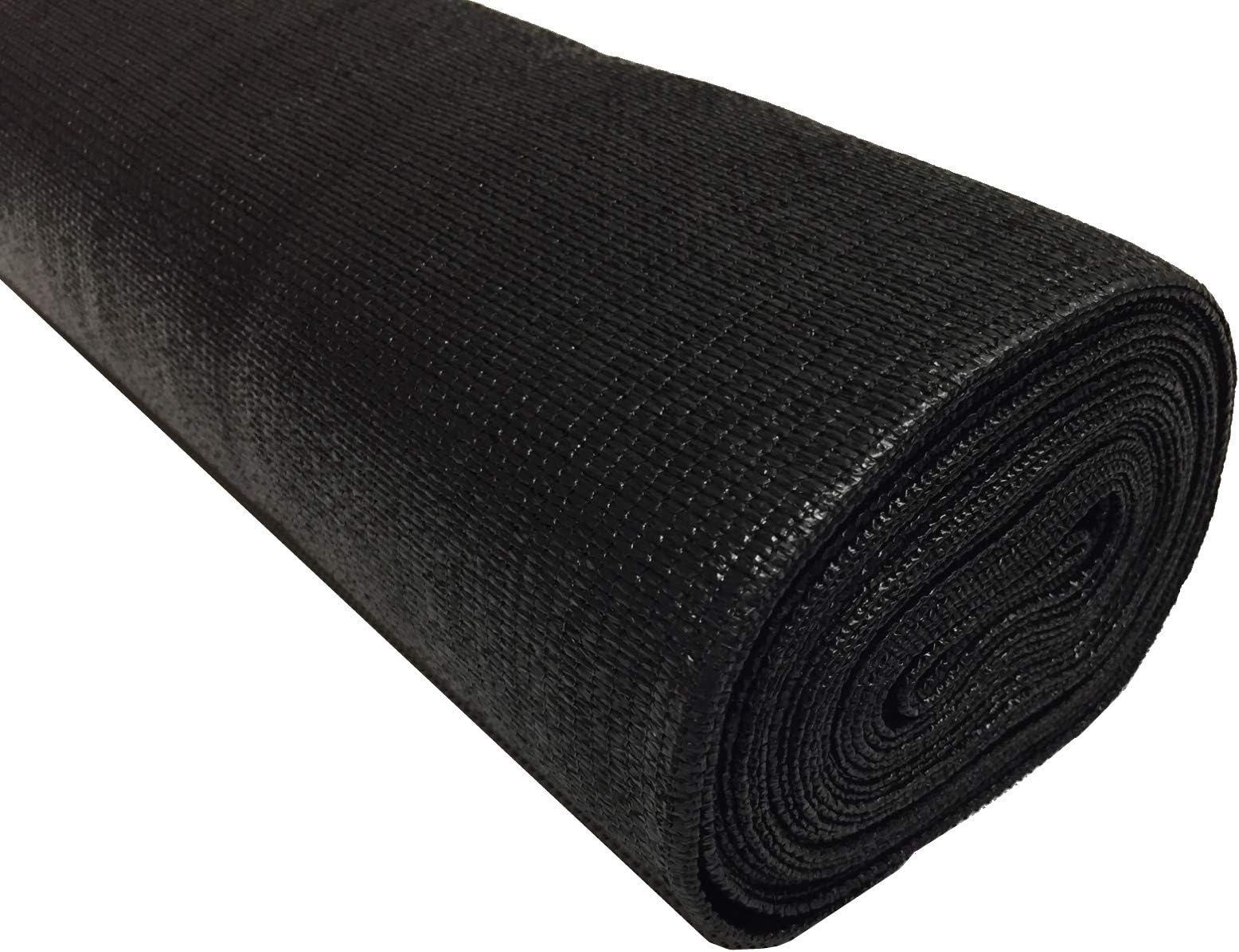 iDeal Fabrics Shade Cloth 5'-8" x 20' - UV Protection - Shade Fabric (Black)