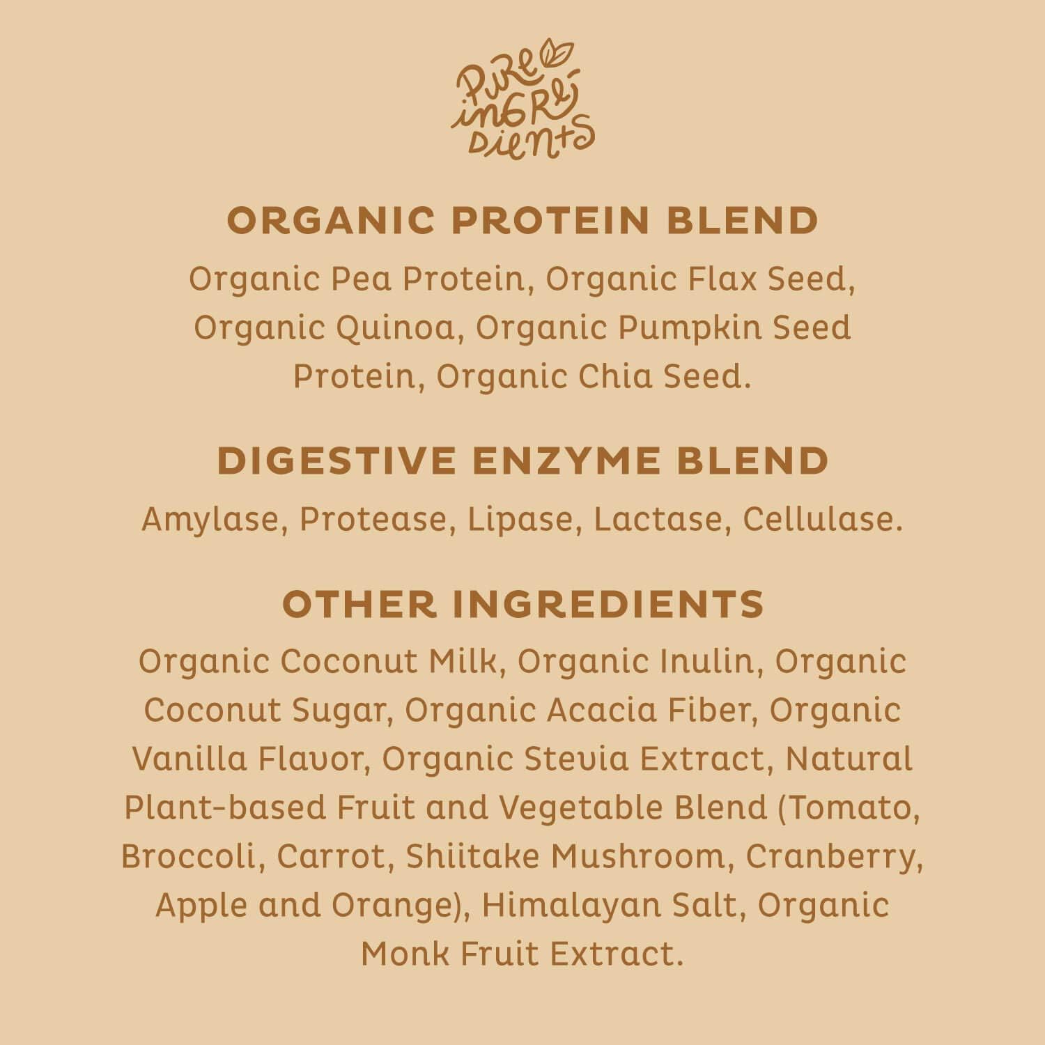 KOS Organic Plant Based Protein Powder, Vanilla - Delicious Vegan Protein Powder - Gluten Free, Dairy Free & Soy Free - 2.4 Pounds, 30 Servings: Health & Personal Care