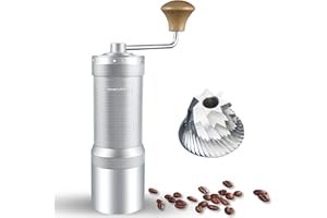 NewlukPro M7 Coffee Grinder Manual,Capacity 35g,Sharp Heptagonal Burr,External 48 Grinding Settings,Manual Coffee Grinder With Tri-Bearing,Hand Coffee Grinder for Pour Over French Press Espresso