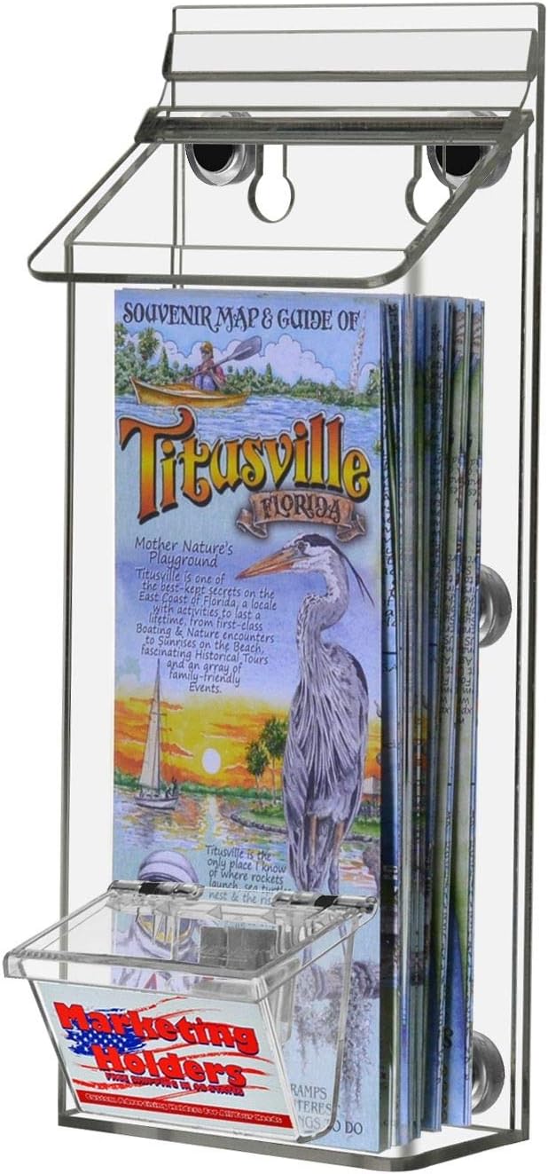 outdoor brochure holders on Copyholders Marketing Holders Outdoor Brochure Holder Trifold Pamphlet Maps Menu Handout Organizer Take One Clear 4x9 Magnetic W Business Card Office Products
