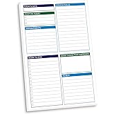 bloom daily planners Pocket Pad - To Do List Notepad for Work -Undated Tear-Off Organizer for Goals, Tasks, Notes - Double Sided Daily Planning Pad, 80 Sheets - 6” x 9”