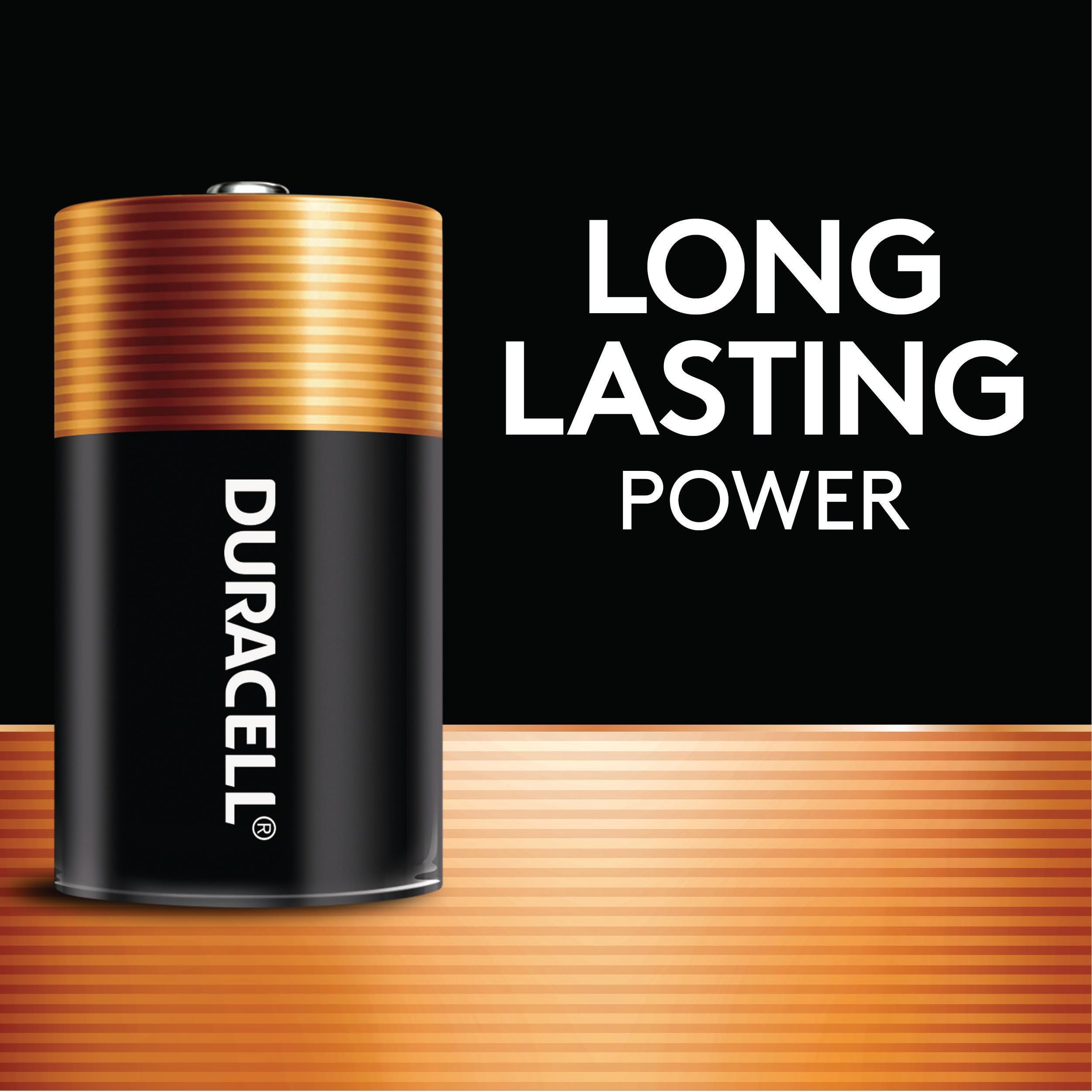 Duracell Coppertop D Batteries, 10 Count (1 Pack), D Battery with Long-lasting Power, All-Purpose Alkaline Battery for Household and Office Devices