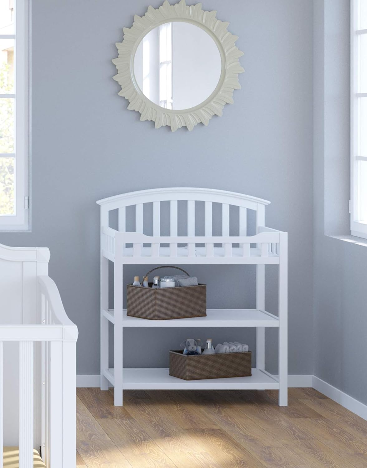 graco changing table white