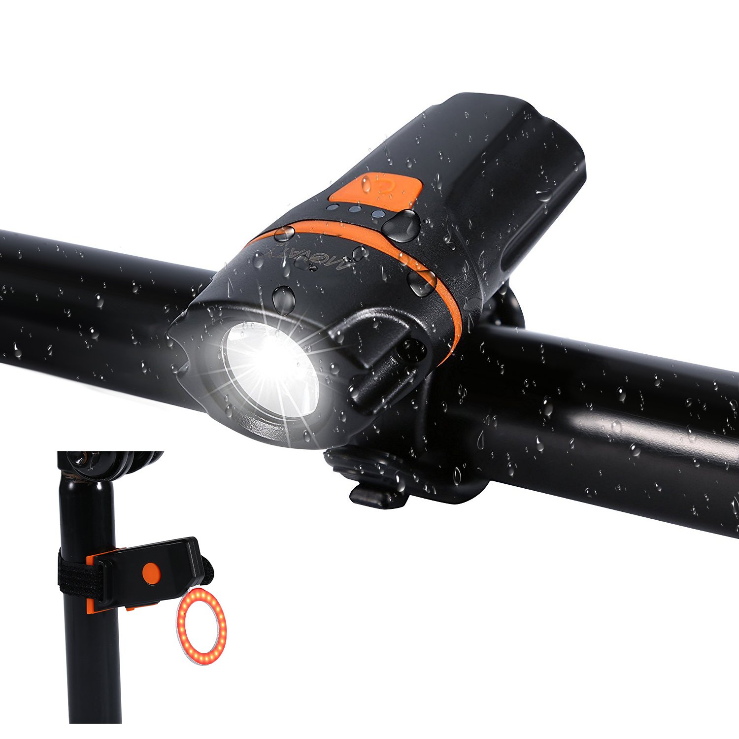 Luci Bici LED Ricaricabili USB - Set Anteriore E Posteriore Con Cicalino - Impermeabile IP65 Per MTB E City Bike - Foto 5
