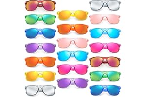 10 Pack Adults Wholesale Neon Colors Square Retro Style Party Favors Sunglasses
