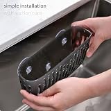 simpletome Sink Caddy Basket with 3 Suction Cups Translucent Grey view 8