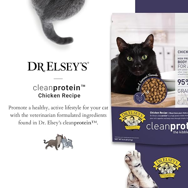 DR. ELSEY’S CLEANPROTEIN CHICKEN CAT KIBBLE 6.6 LB. BAG