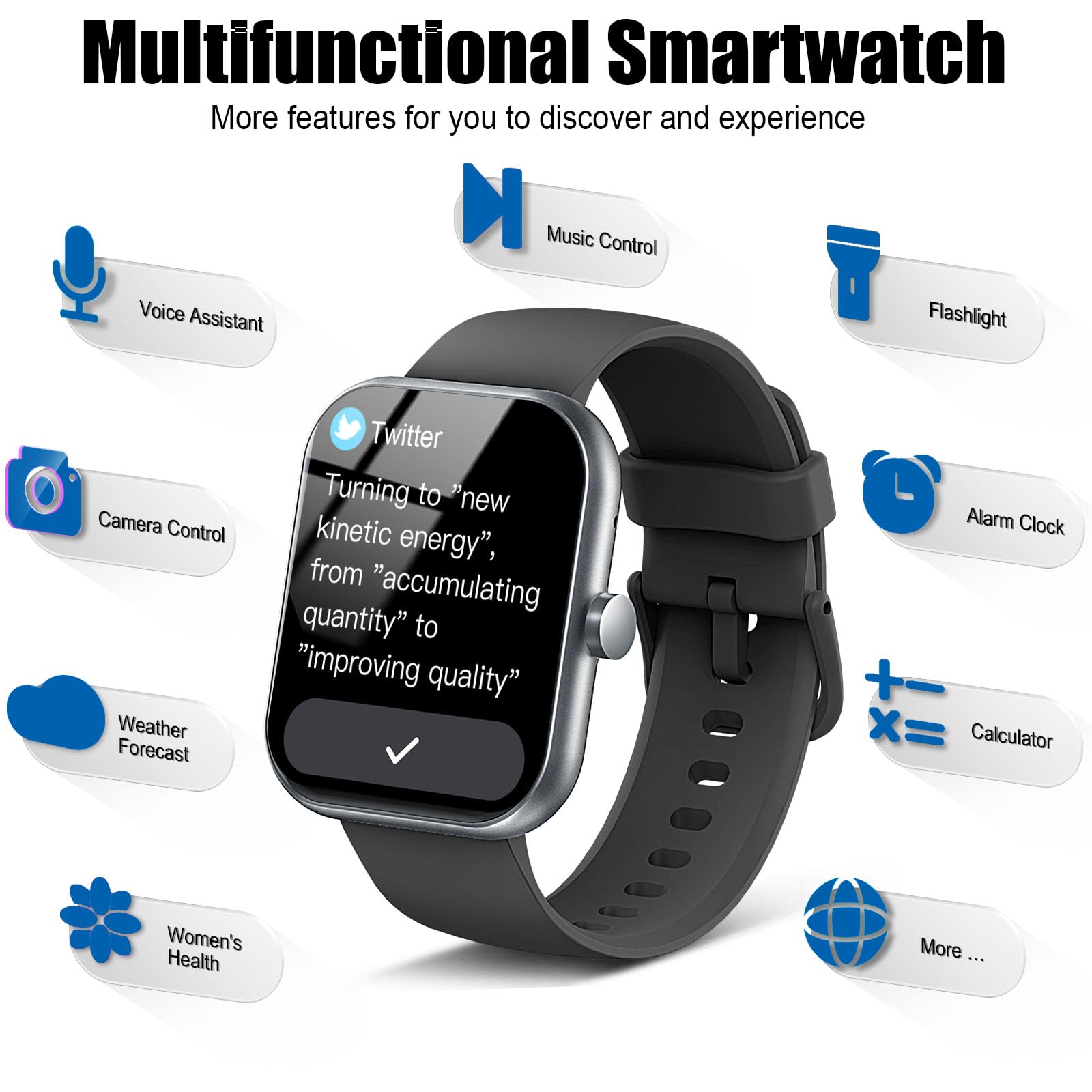 2025 Smart Watch for Men Women (Answer/Make Call), 1.96