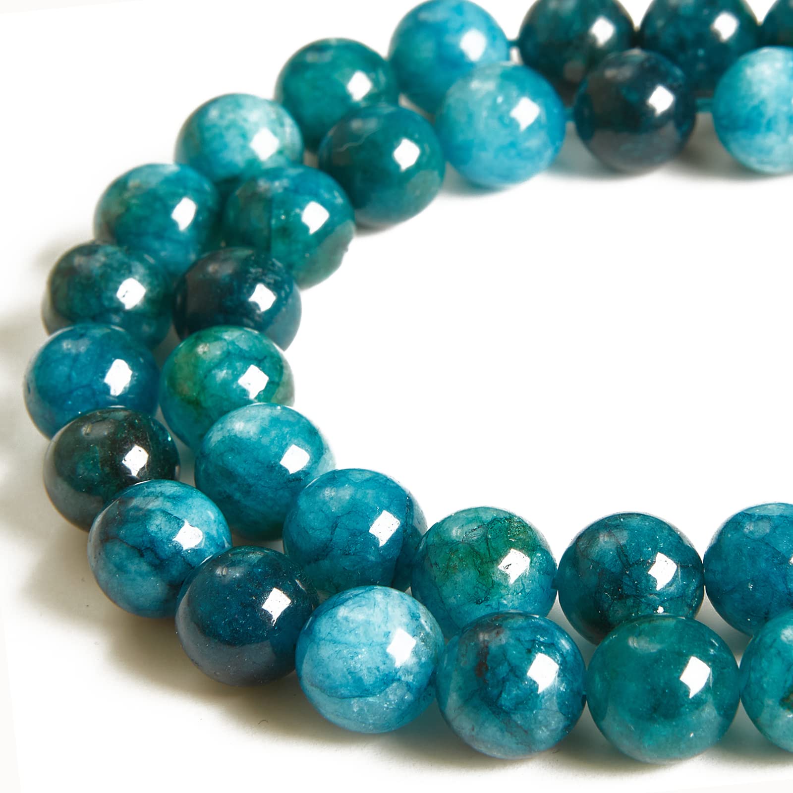 Photo 1 of 100pcs 6mm Apatite Beads Natural Gemstone Beads Round Loose Beads for Crafting and Jewelry Making