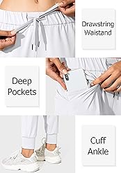 SANTINY Women's Joggers Pants Pockets Drawstring