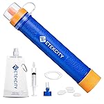 Etekcity Water Filter Straw with 1500L 3-Stage Filtration, 0.01 Micron, Personal Mini Purifier Survival Gear for Hiking, Camping, Travel, Emergency