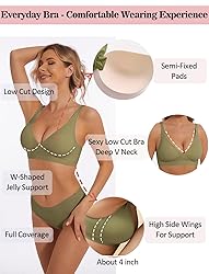 Deep V Bra Low Cut Sexy Push Up Bralettes for Women