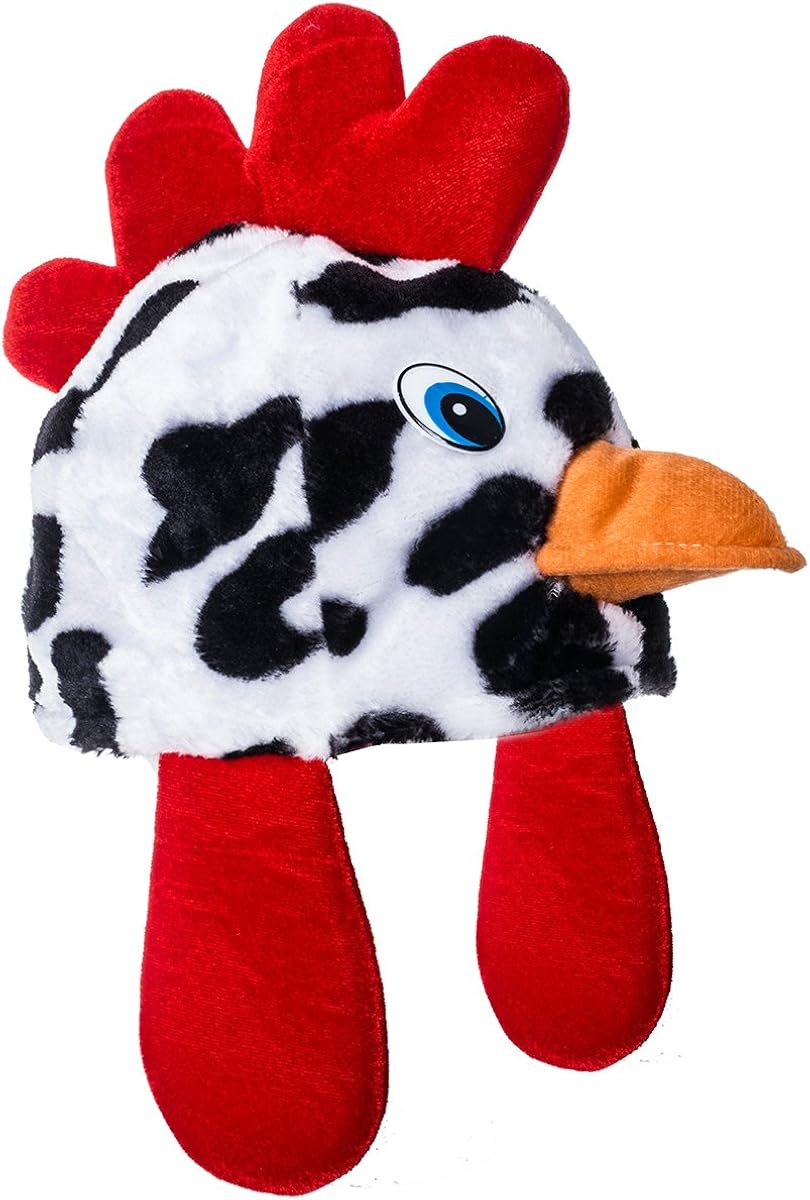 Tigerdoe Rooster Hat Soft Plush Chicken Hat, Rooster Dress Up Costume