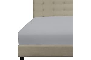 ROYALE LINENS Fitted Sheet Twin XL - Brushed Hotel Quality 1800 Ultra-Soft Wrinkle & Fade Resistant - Bottom Sheet - Deep Pocket Stretches Up to 16" - Fitted Sheet Only - Elastic Sheet (TwinXL,Silver)