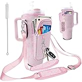 LAOTANGJIA Stanley Carrier Bag for Stanley 40oz/30ozTumbler with Phone with 2 Adjustable Strap,3 Pockets Bottle Stanley Cup Carrier Bag & Case,Accessories for Hiking Travelling