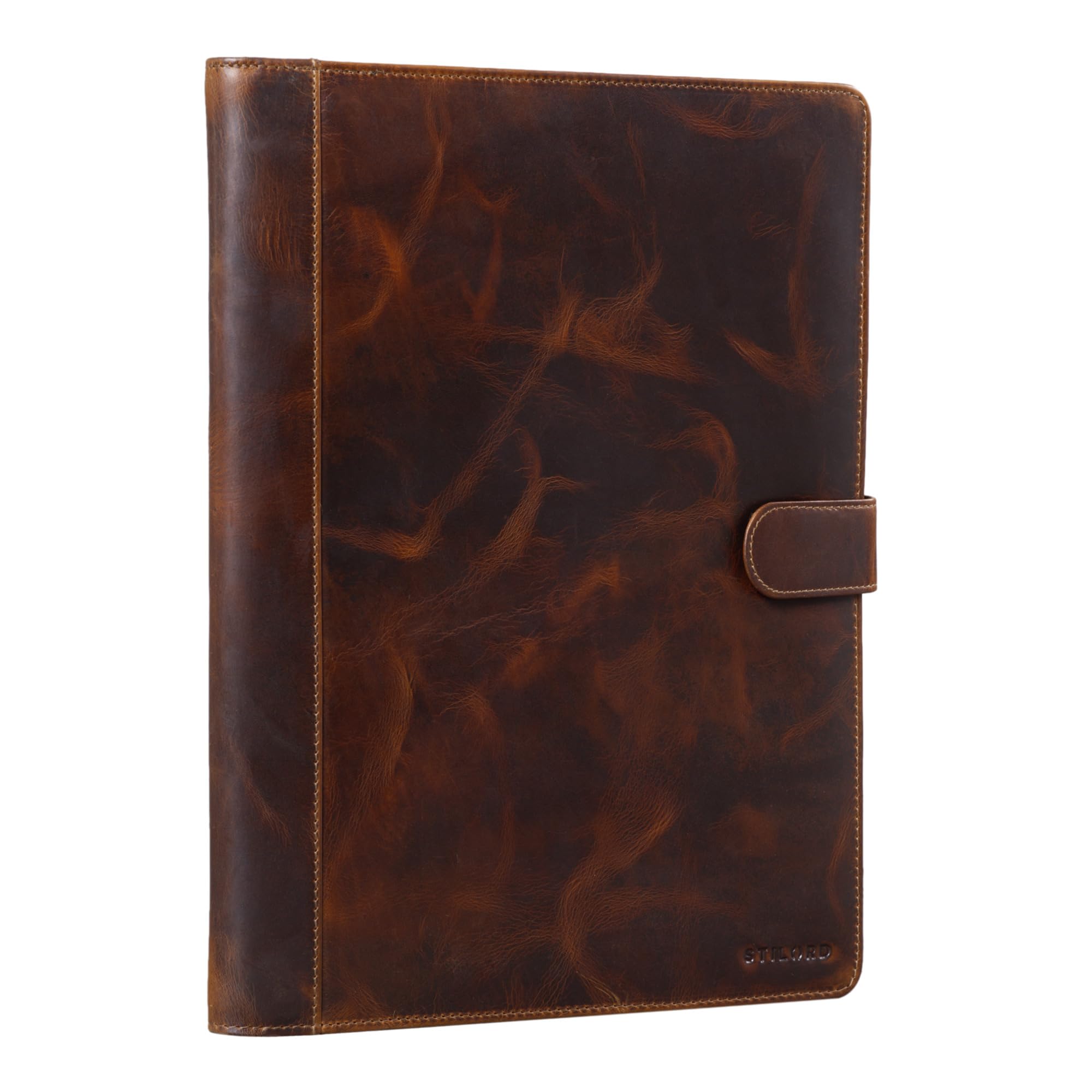 STILORD "Lennoxus" Porfolio Leather Conference Folder A4 Vintage Business Ma Document Folder for 12,9 inch iPads Genuine Vintage Leather Colour:Milano - Brown