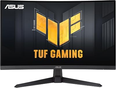 TUF Gaming VG27VQM1B - Monitor Gaming de 27 Pulgadas Full HD, Curvo, 280 Hz, ELMB, 1 ms de Tiempo de Respuesta, FreeSync Premium, 90% DCI-P3, DisplayWidget Center