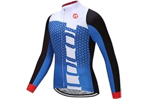 Coconut Ropamo CR Long Sleeve Cycling Jersey Mens, 3+1 Zipper Pockets Bicycle Tops Quick Dry Breathable Biking Shirt