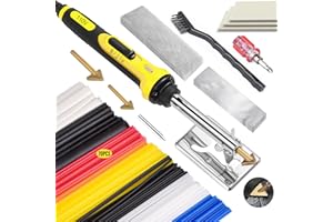 FGRSRZ 150W Plastic Welder Kit, 3-Speed Temperature Control Plastic Welding Kit, Professional Plastic Weld Tool With 70pcs Welding Rods,3Tips,Portable Plastic Repair Kit For Car Bumper,Kayak Repairs (Yellow)