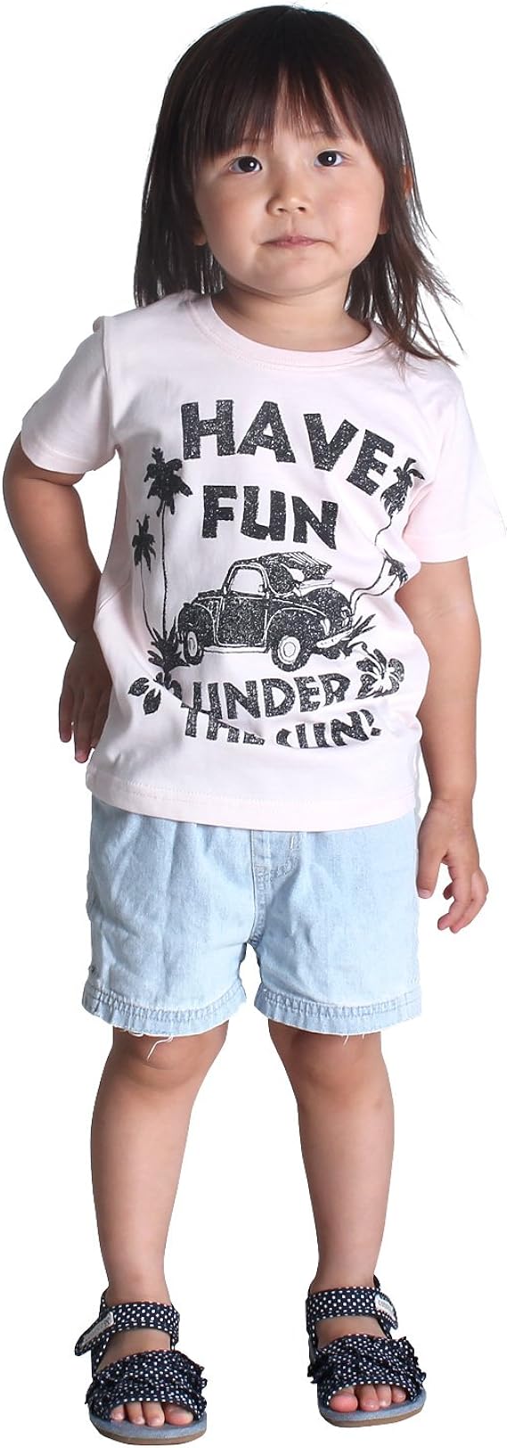 Amazon オーガニックコットン使用 半袖プリントtシャツ Have Fun 子供服 男の子 女の子 130 Pink Tシャツ カットソー 通販