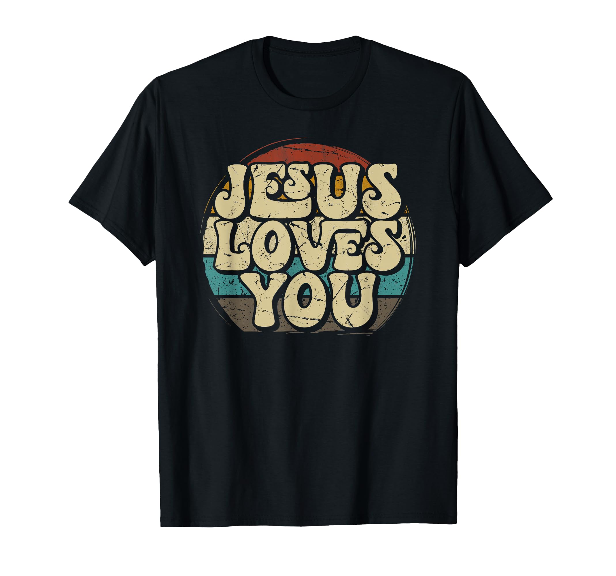 Photo 1 of ** OLIVE GREEN ** Jesus Loves You Retro Vintage Style Graphic Men Womens T-Shirt XL