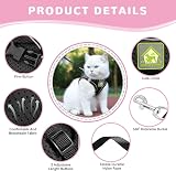 Grantop Cat Harness and Lead Set Adjustable Reflective Mesh Vest for Cats view 3