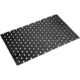 Fovlaurs Rayon derived from Bamboo Bath Mat Bathroom Rugs Floor Wood Shower Bathtub Waterproof Non Slip Accessories 16x24 Inch Easy to Clean,Black,1 pc