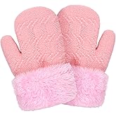 YKYUASD Toddler Girl Winter Mittens Fleece Lined Gloves Unisex Easy-on Warm Thick Gloves for Outdoor Girl Kids