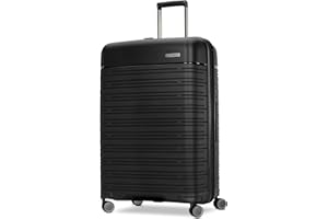 Samsonite Elevation Plus - Large Hardside Luggage - Scratch Resistant Polypropylene Shell, RightHeight™ Adjustable Handle, Integrated AirTag Holder, TSA Lock, WetPak™ Compartment - Triple Black