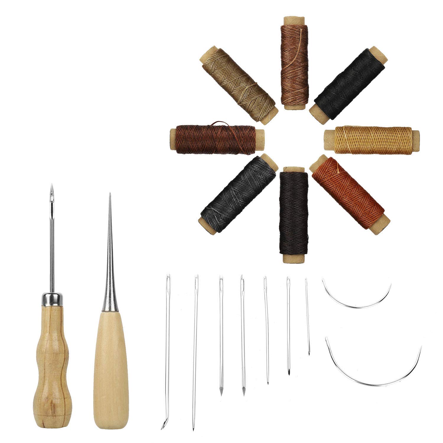 Kit Punteruolo Per Cucito Pelle - Set Completo Con Aghi, Filo Cerato E Accessori Per Riparazioni Fai Da Te - Foto 1