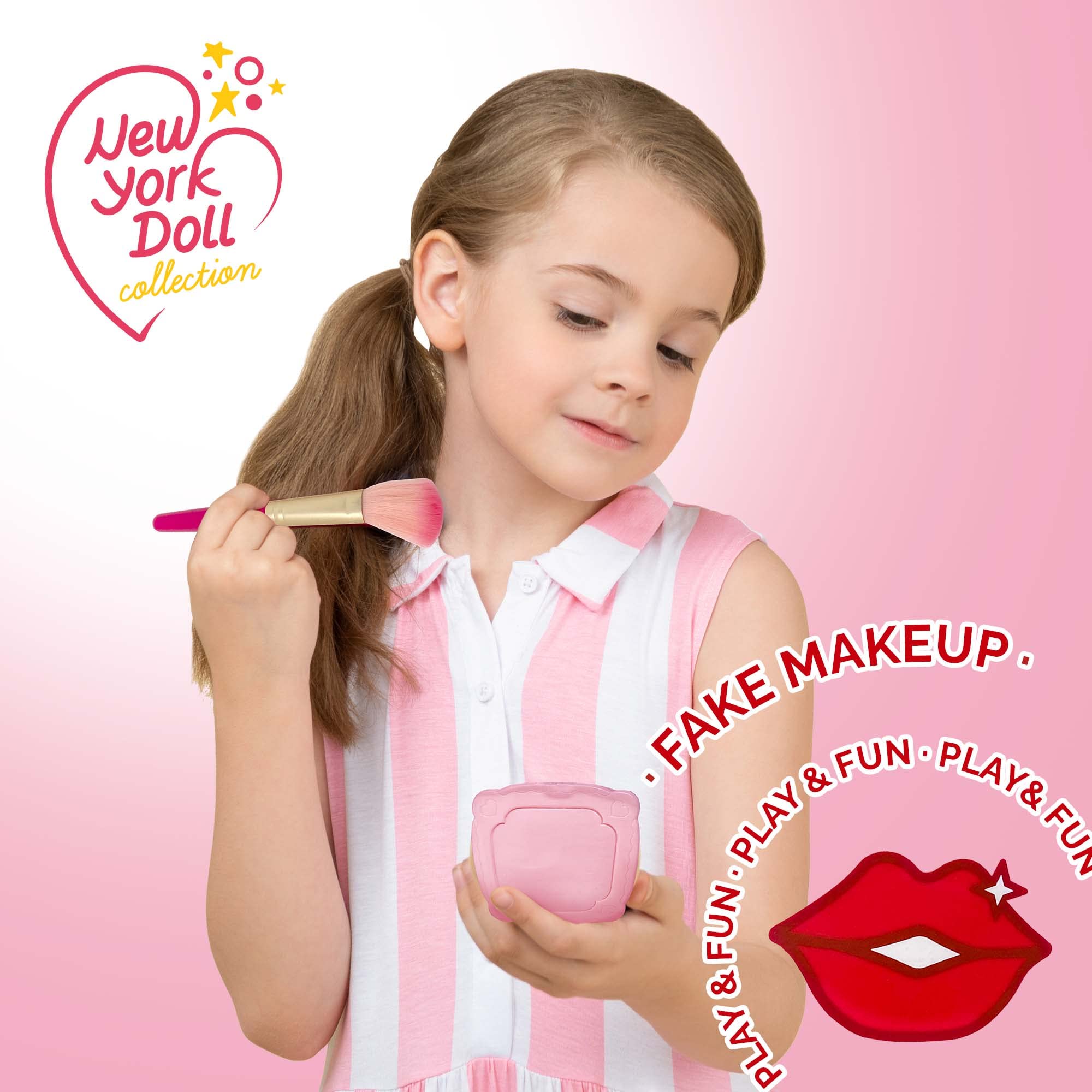 Little Girls' Play Makeup Set - Fake Makeup Kit with Cosmetic Bag & Accessories for 3+ Girls