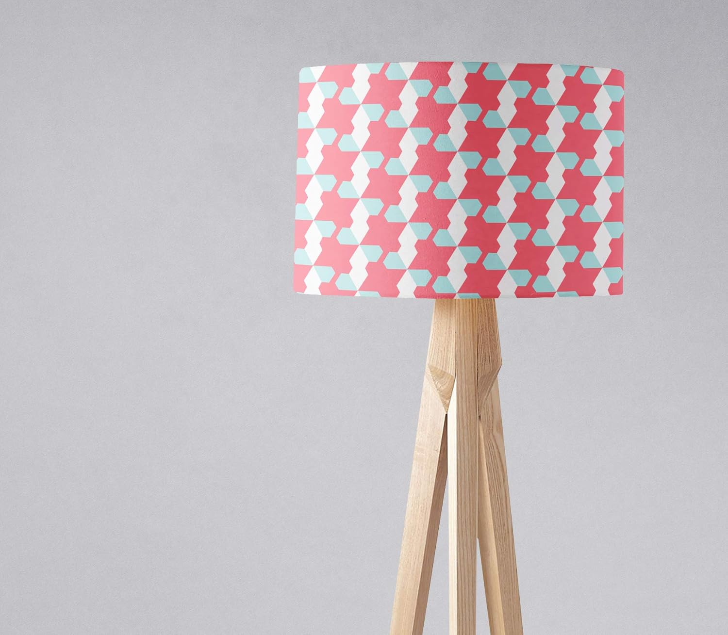 white geometric lampshade