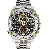 Bulova Men's Icon High Precision Quartz Chronograph Watch, Curved Mineral Crystal