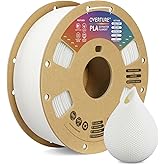 OVERTURE PLA Filament 1.75mm PLA 3D Printer Filament, 1kg Cardboard Spool (2.2lbs), Dimensional Accuracy +/- 0.02mm, Fit Most FDM Printer (White 1-Pack)