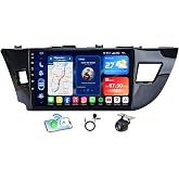 4Core + 64GB ROM Android 15 Car Radio for Toyota Corolla 2014-2016: 5G WiFi | Upgrade 1280x800 HD Touchscreen Replacement with Backup Camera Wireless Carplay Android Auto Mirror Link GPS Bluetooth FM