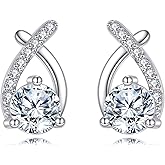 SHEAISRS Moissanite Stud Earrings 925 Sterling Silver 18K Gold Plated D Color VVS1 Moissanite Earrings For Women