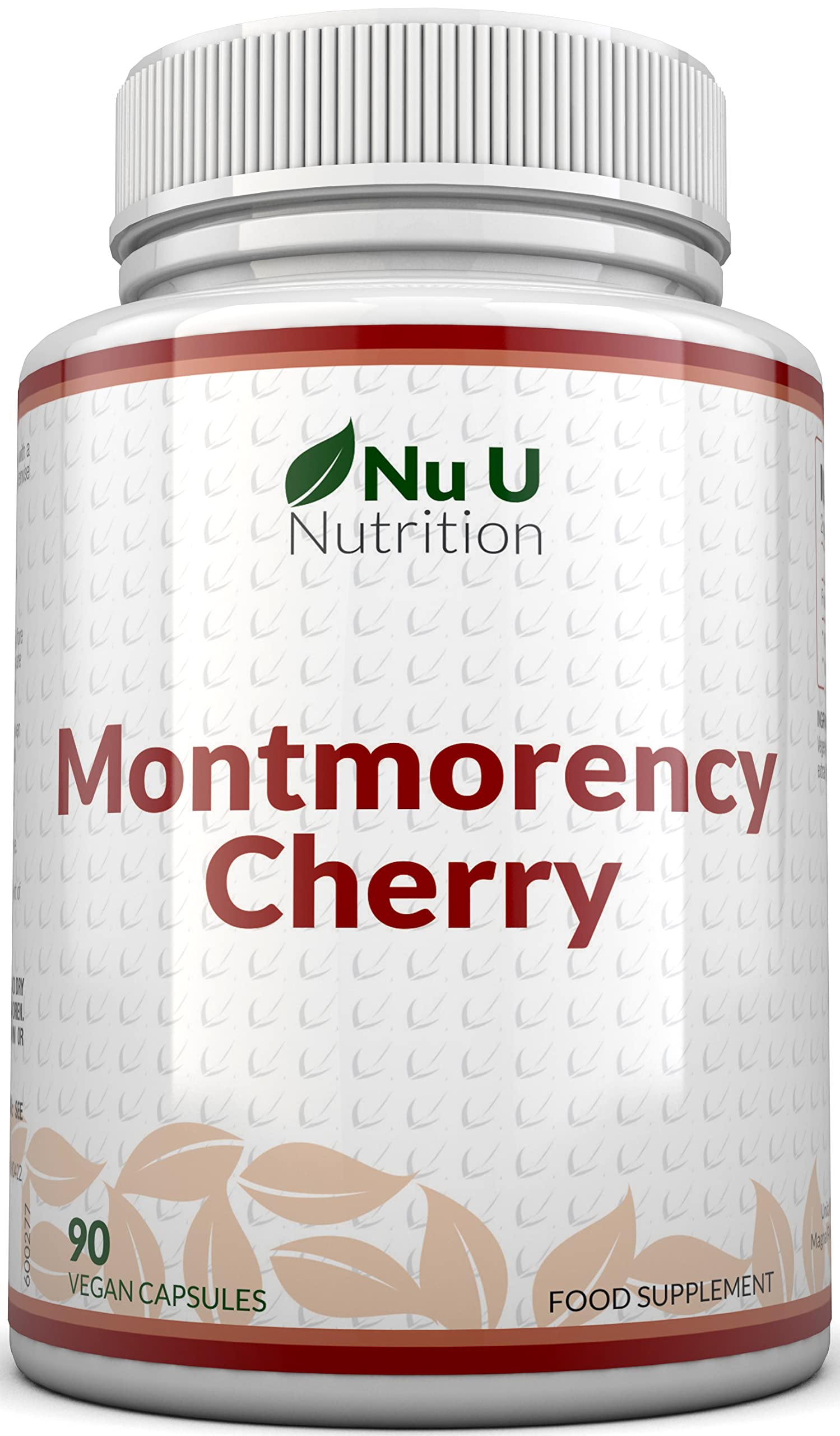 Montmorency Cherry Capsules - 90 Vegan Capsules not Tablets - 6 Week Supply - Natural Tart Cherry Extract - No Added Sugars - Nu U Nutrition