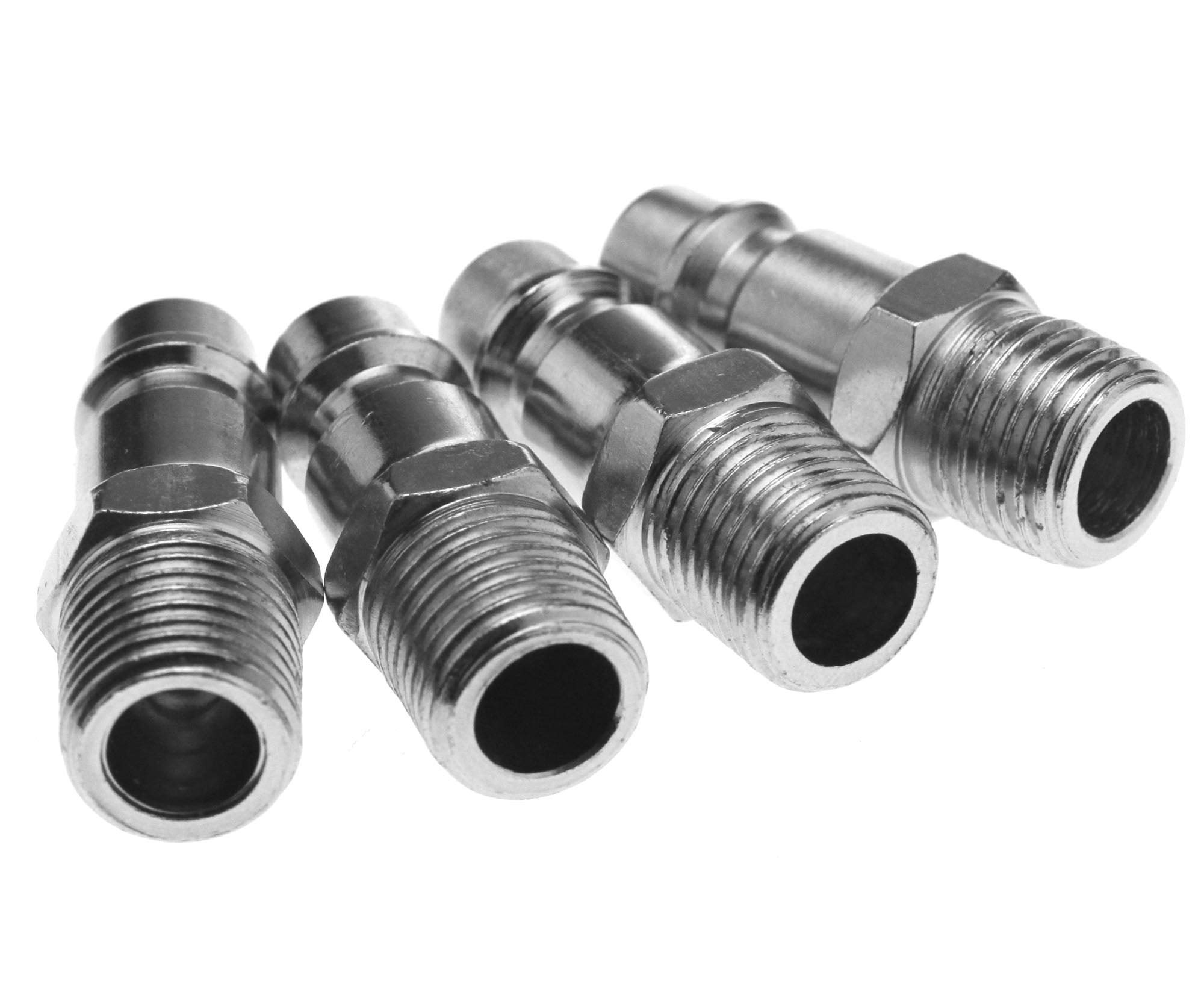 The Lord of the Tools 4Pcs Male Thread Quick Release Air Line Coupler Connector 1/4" BSP Hose Fittings