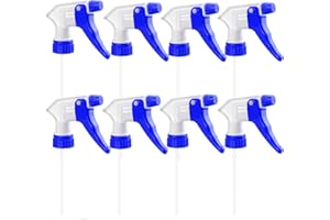 HETHYO Spray Bottle Nozzles Plastic Heavy Duty Trigger Spray Nozzle Replacement Head Leak Proof Water Bottle Spray Nozzles Adjustable Head Sprayer (8, Blue)