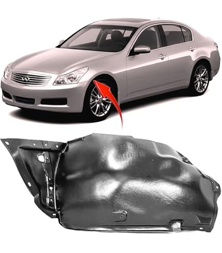 thumbnail image 2 of Front Left Inner Fender Liner For Infiniti G37 2009-2013 – Direct Replacement, Unfinished 2 of 6