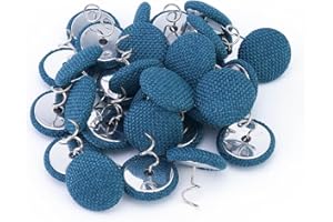 STITCHPRO 30 Pcs Bed Skirt Pins 0.8" Upholstery Tacks Twist Pins Headliner Pins for Bedskirts Slipcovers Armrest Covers and Upholstery.(Darkcyan, 30)