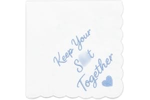 Lamyba Something Blue for Bride Wedding Handkerchief, Keep Your Together Embroidered Funny Wedding Day Gift,Cotton Bridal Sho