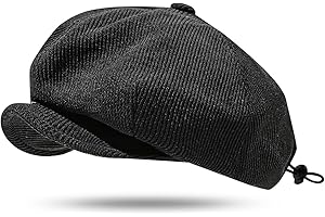 Croogo Men's Newsboy Cap with Snap Baker Boy Beret Hat for Women Golf Flat Caps