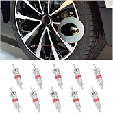Ziciner 10PCS Car Tire Valve Stem Cores, TPMS Safe, Nickel Plated | Corrosion-Resistant Zinc Alloy Auto Valve Cores with Nickel-Plated Finish, Fits Cars, SUVs, Bikes, Trucks &amp; Motorcycles.